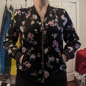 Floral bomber jacket